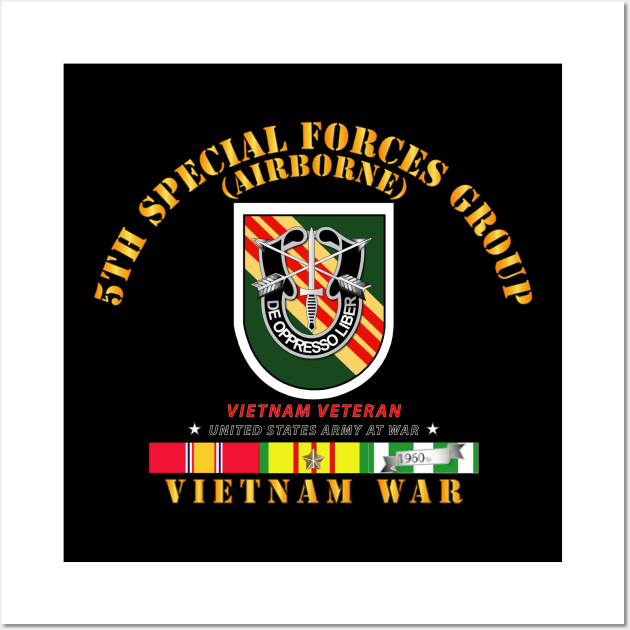 5th Special Forces Group w Flash  VN SVC Wall Art by twix123844